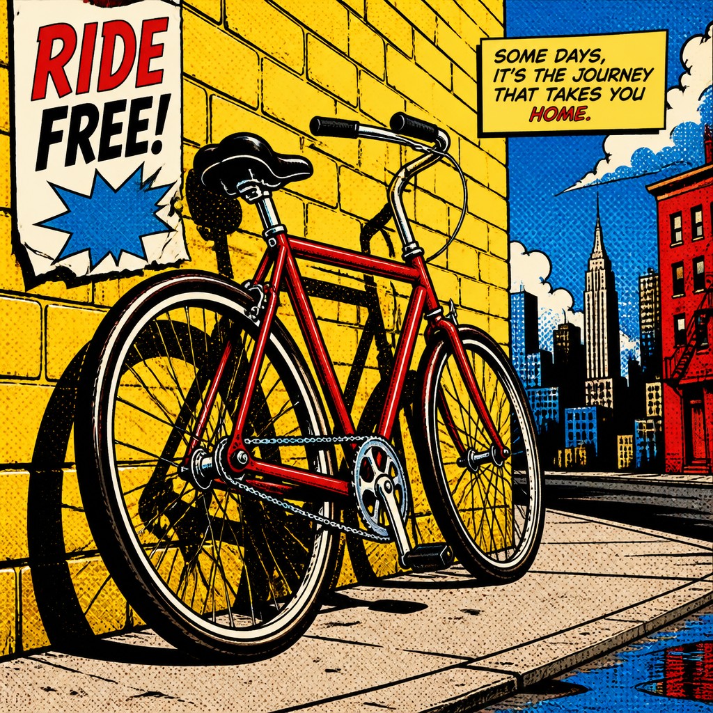bicyle resting against a wall
