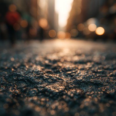 urban street with city activity