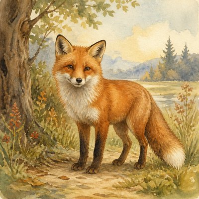 animal standing in natural pose