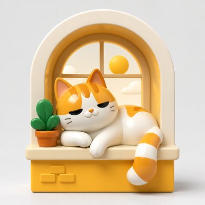 a cat lounging in a sunlit window