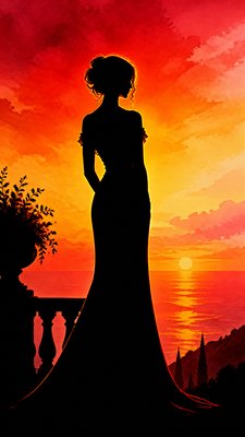 full-length portrait of an elegant figure