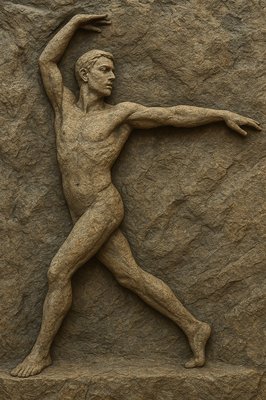 a statue of a man holding a baseball bat