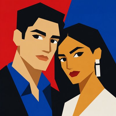 portrait of two people together