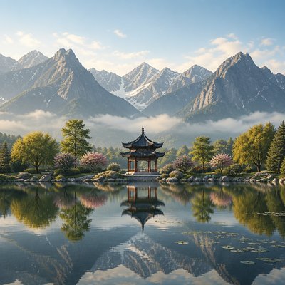 wide landscape with natural scenery — Perfect Balance Art Style