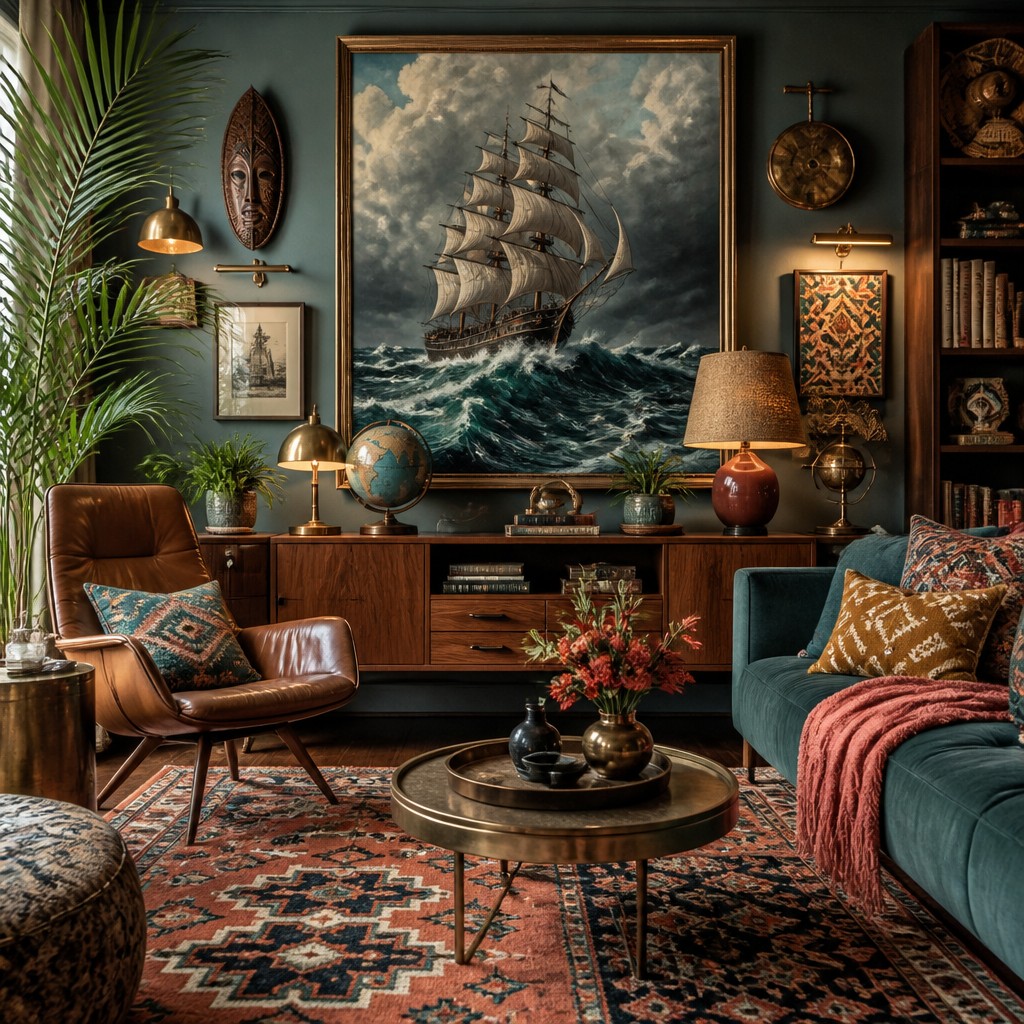 sailing ship on a stormy sea — Eclectic Interior Design