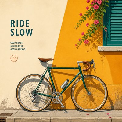 bicyle resting against a wall
