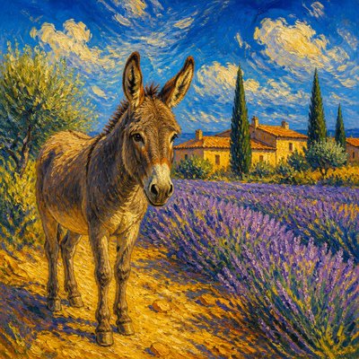 animal standing in natural pose — Provence Light Art Style