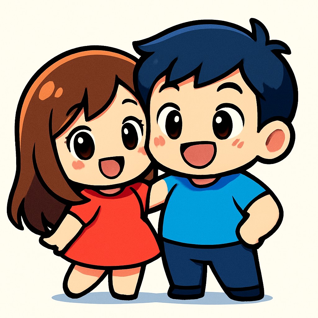 portrait of two people together