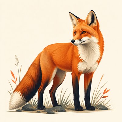 animal standing in natural pose — Digital Illustration Portrait Style