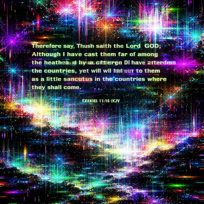“Therefore say, Thus saith the Lord GOD; Although I have cast them far off among the heathen, and although I have scattered them among the countries, yet will I be to them as a little sanctuary in the countries where they shall come.” (Ezekiel 11:16, KJV)
