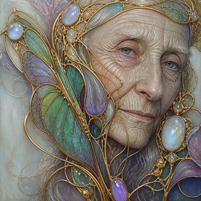 close-up portrait of an elderly person with expressive weathered features