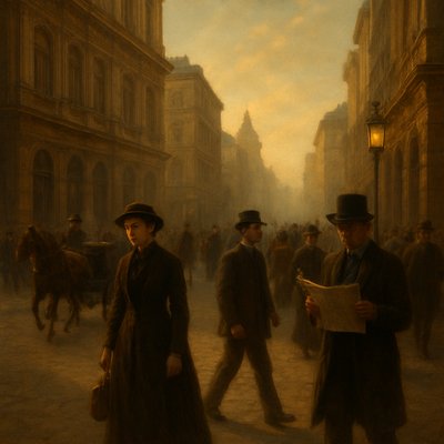 urban street with city activity