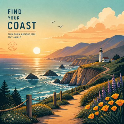 wide landscape with natural scenery — Digital Illustration Portrait Style