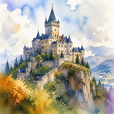 majestic castle on a hilltop