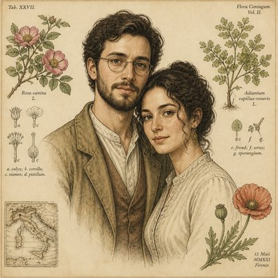 portrait of two people together