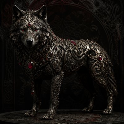 animal standing in natural pose — Gothic Jewelry Design
