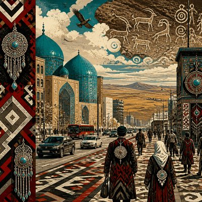 urban street with city activity