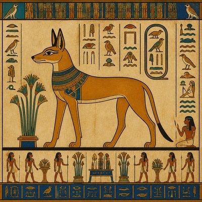 animal standing in natural pose — Ancient Egyptian Art Style