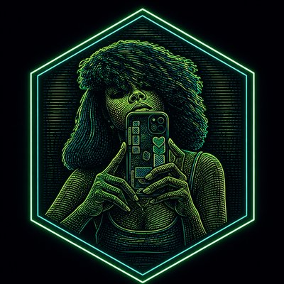 a woman holding a cell phone in front of her face