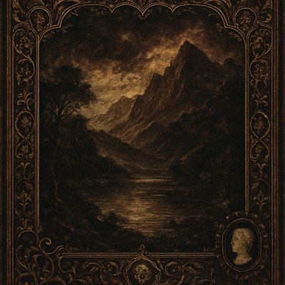 serene landscape with mountains and water