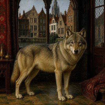 animal standing in natural pose — Bruges Art Style