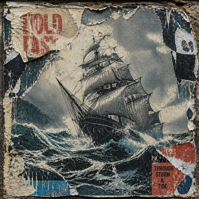 sailing ship on a stormy sea
