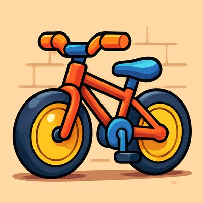 bicyle resting against a wall