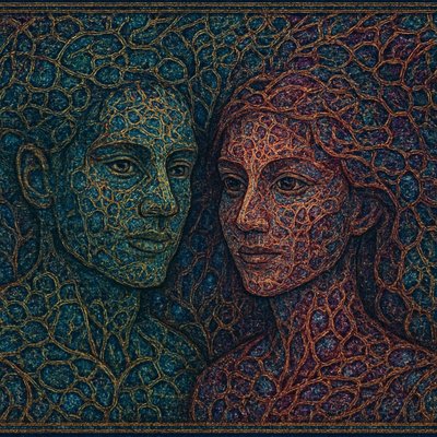 portrait of two people together