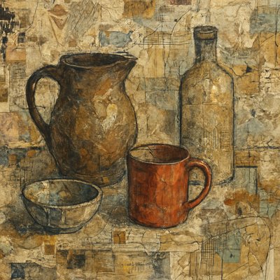 still life with everyday objects