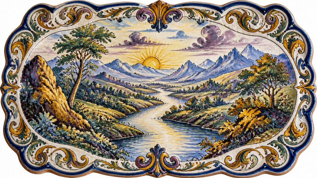 a vast valley with a river winding toward distant mountains at sunrise, no people, no text