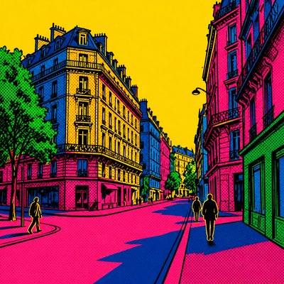 Pop Art Portrait Style Style Transfer Example