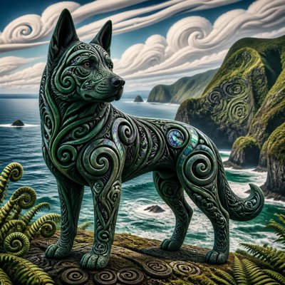 animal standing in natural pose — New Zealand Art Style