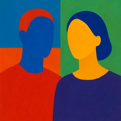 portrait of two people together