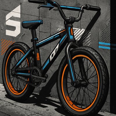 bicyle resting against a wall