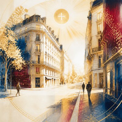 Contemporary Religious Art Style Transfer Example