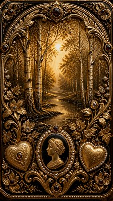a serene birch forest in soft morning light, no people, no text