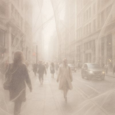 urban street with city activity
