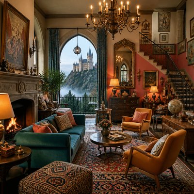 majestic castle on a hilltop