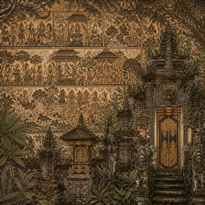 wide landscape with natural scenery — Bali Art Style