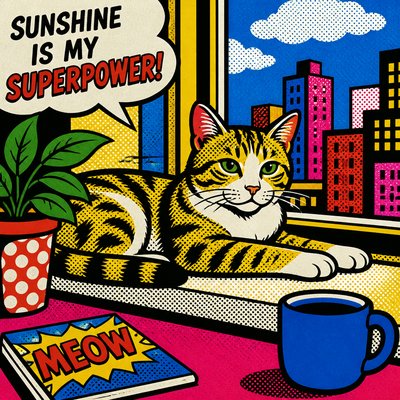 a cat lounging in a sunlit window