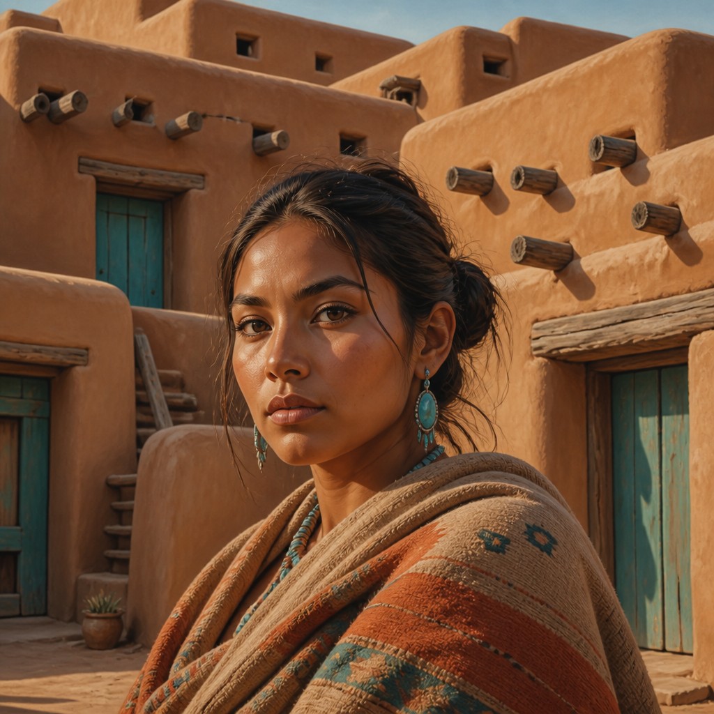 Adobe Pueblo Architecture example artwork 1