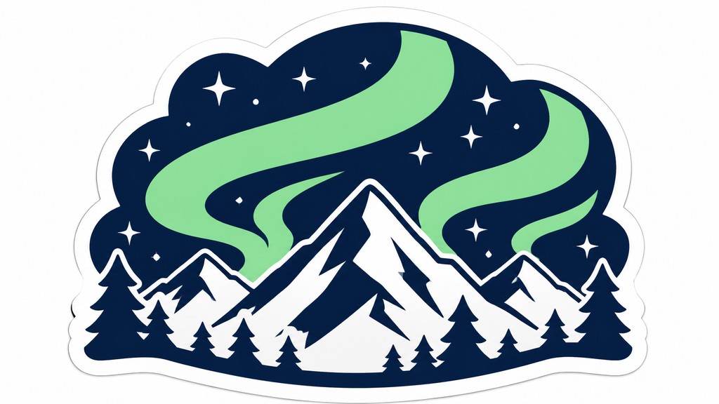 a flowing aurora over snowy peaks, wide sweeping composition, no people, no text