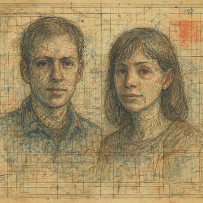 portrait of two people together