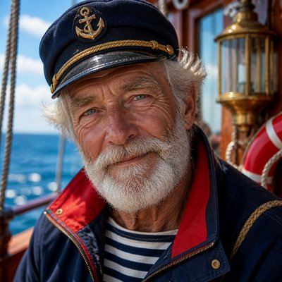 close-up portrait of an elderly person with expressive weathered features
