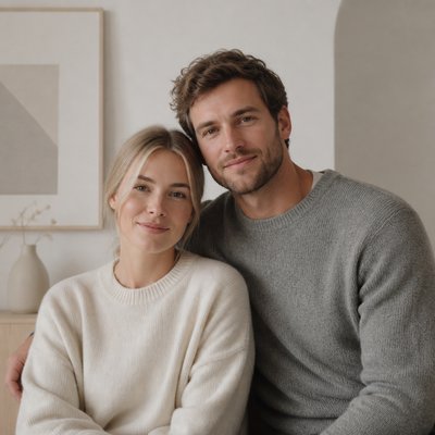 portrait of two people together — Scandinavian Furniture Art
