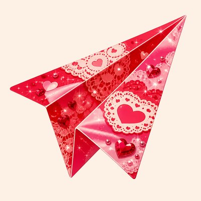 a paper plane, clean minimal composition on a plain background, no text