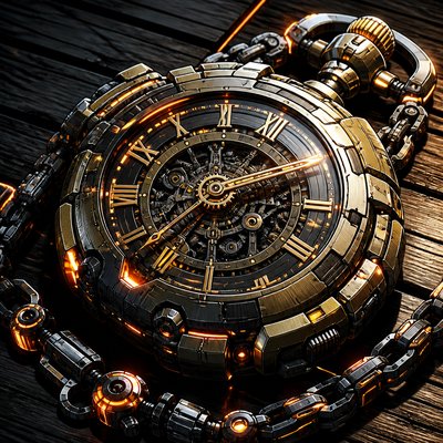 close-up of an antique brass pocket watch on weathered wood planks, no people