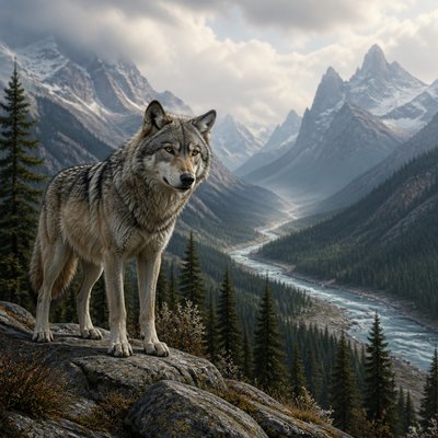 animal standing in natural pose — Depth Art Style
