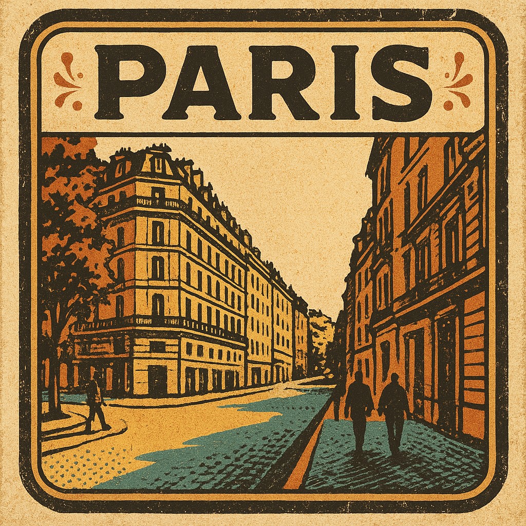 Vintage Sticker Design Style Transfer Example