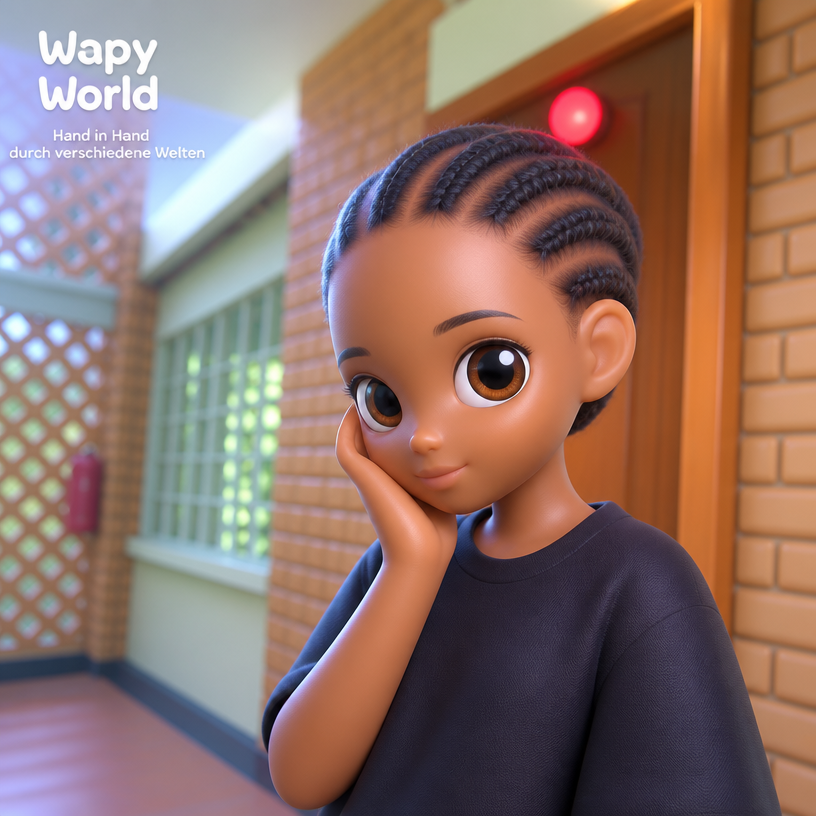 a black girl with braids and a black t - shirt